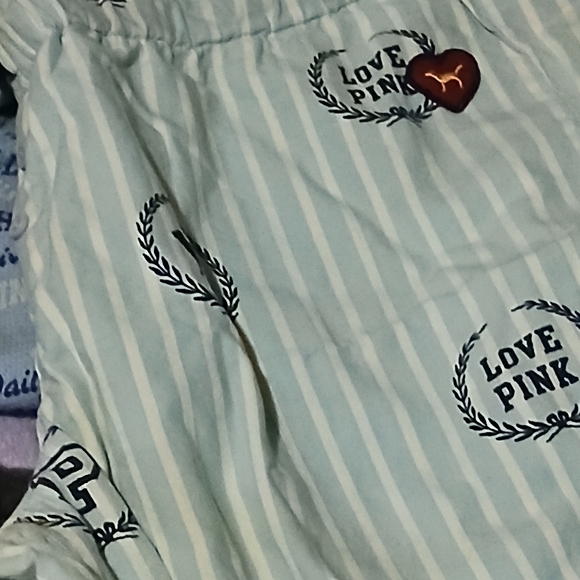 PINK Victoria's Secret Blue Ribbed Top - Picture 5 of 7